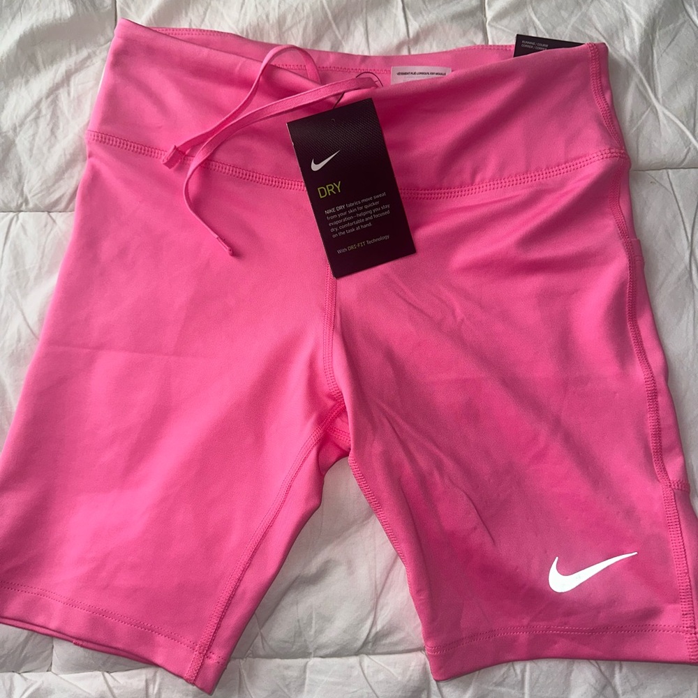 Nike Women's Bright Pink Bike Shorts